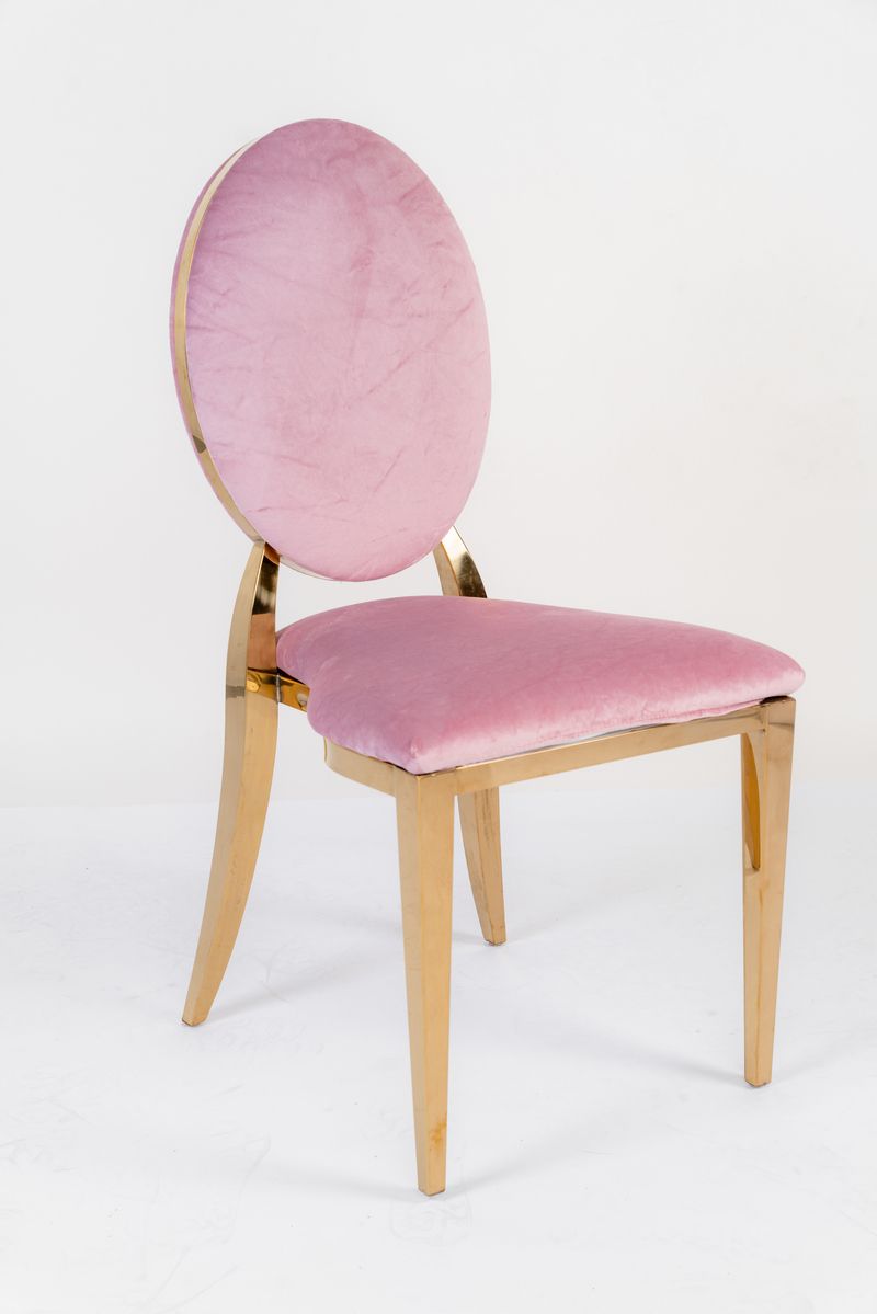krzesło glamour różowe